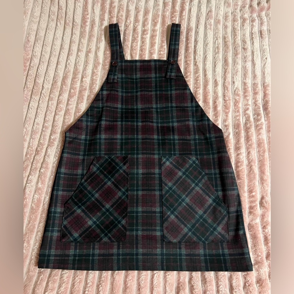 Plaid Pinafore Dress
